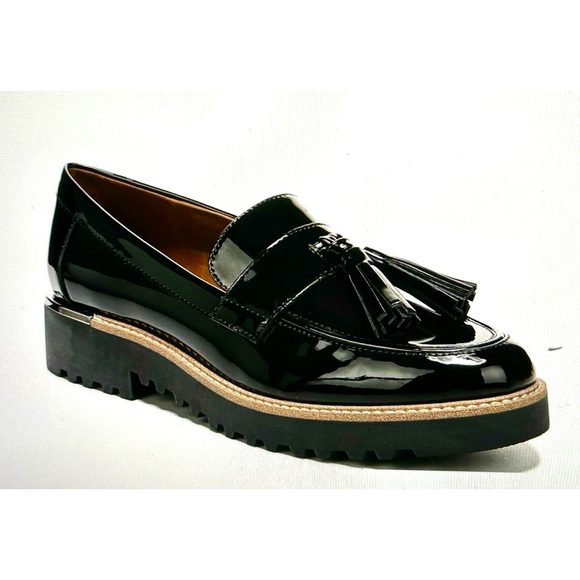 Franco Sarto Carney Patent Tassel Lug Sole Loafer Leather - Picture 6 of 6